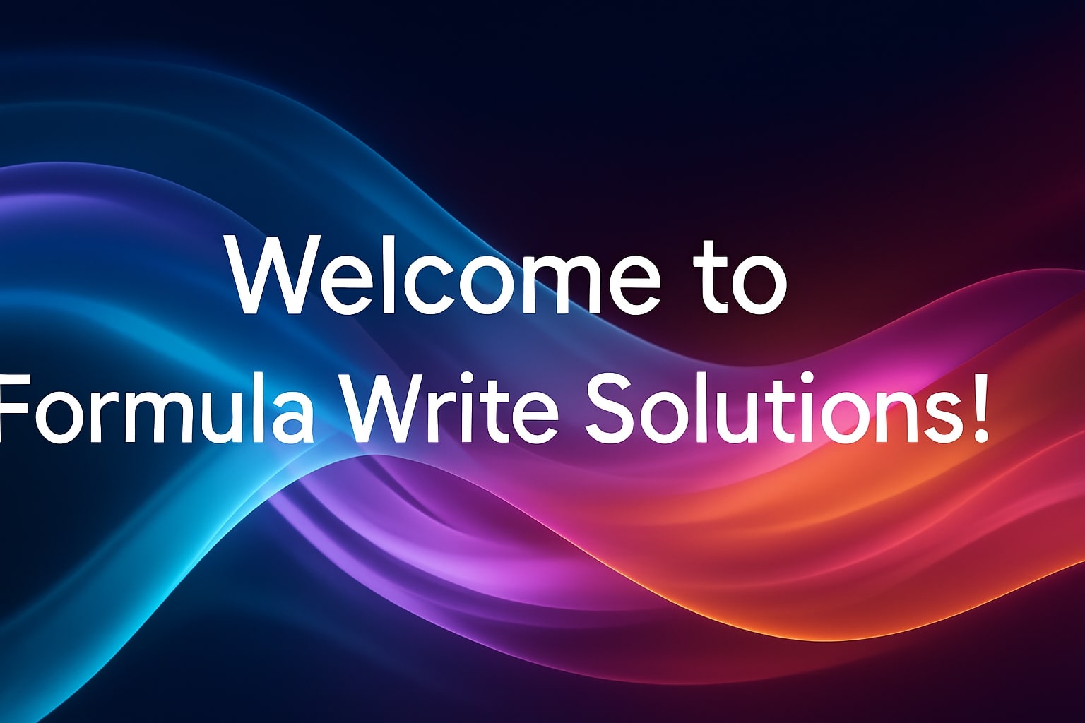 Welcome to Formula Write Solutions