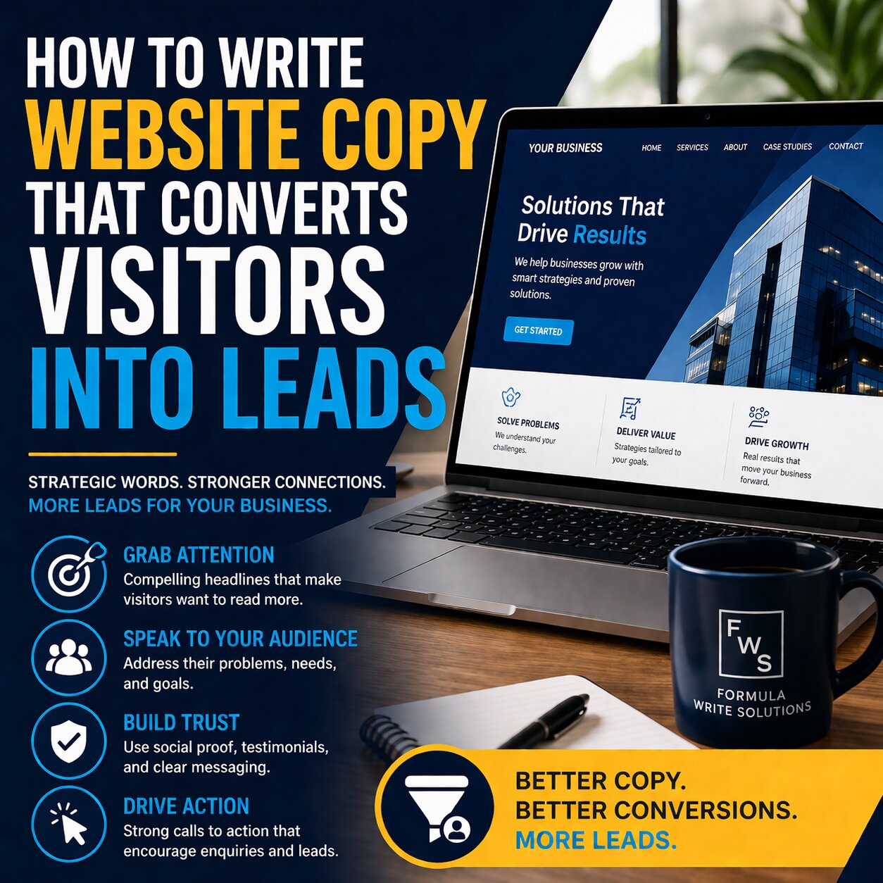 How To Write Website Copy That Converts Visitors Into Leads