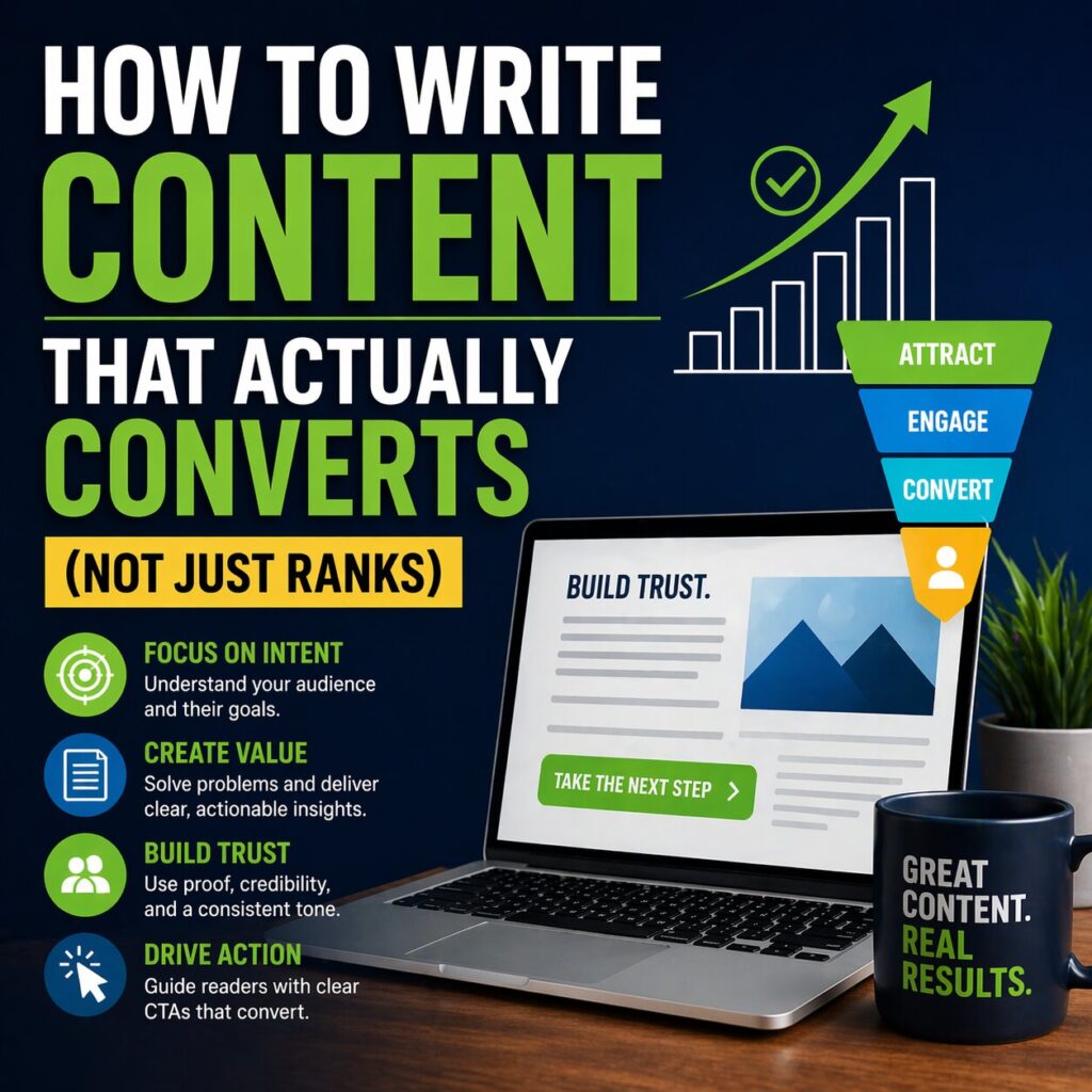How to Write Content That Actually Converts (Not Just Ranks)