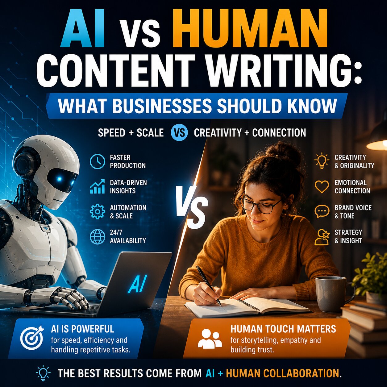 AI Vs Human Content Writing What Businesses Should Know