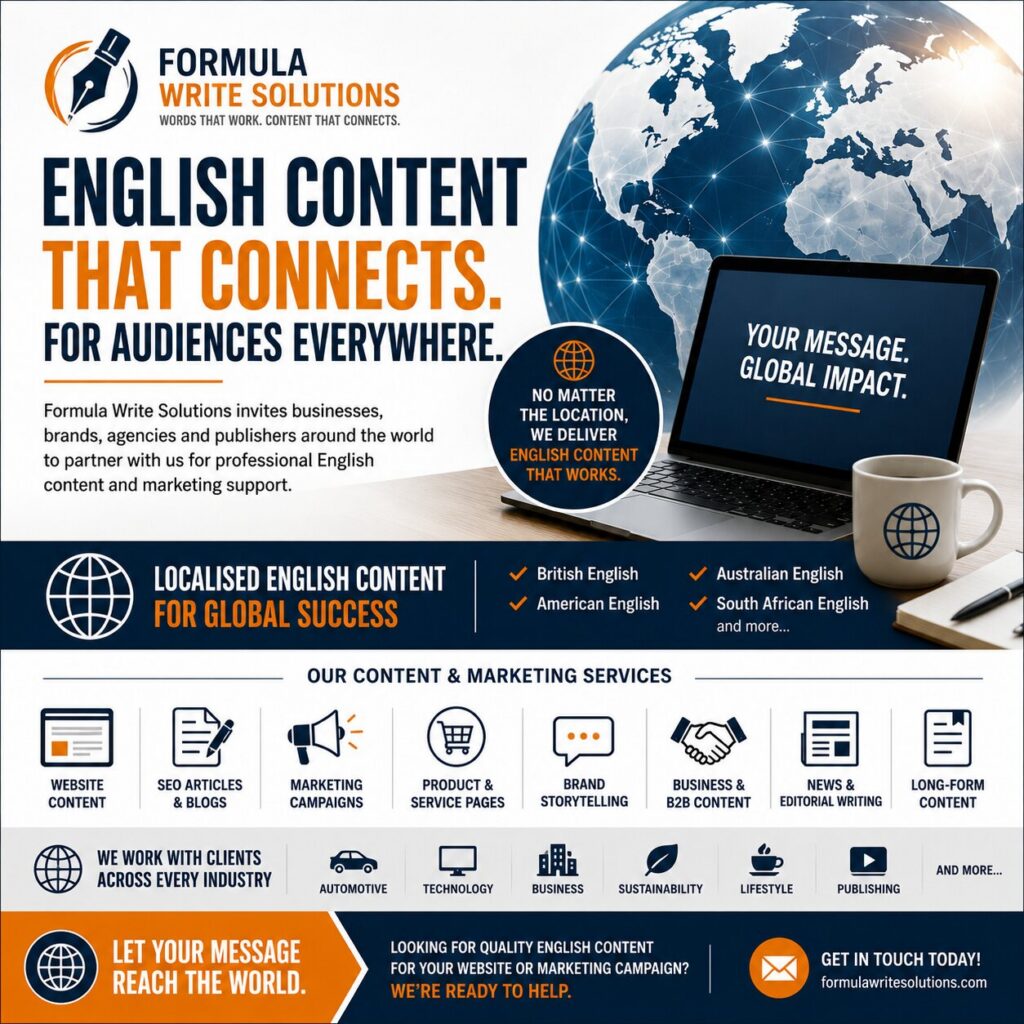 Formula Write Solutions Invites Global Businesses Seeking English Content And Marketing Support