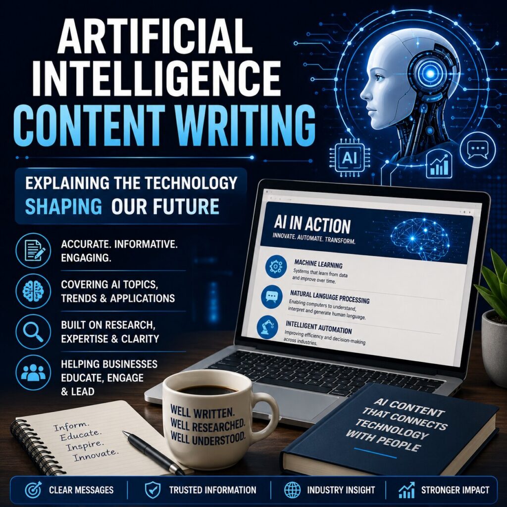 Artificial intelligence content writing