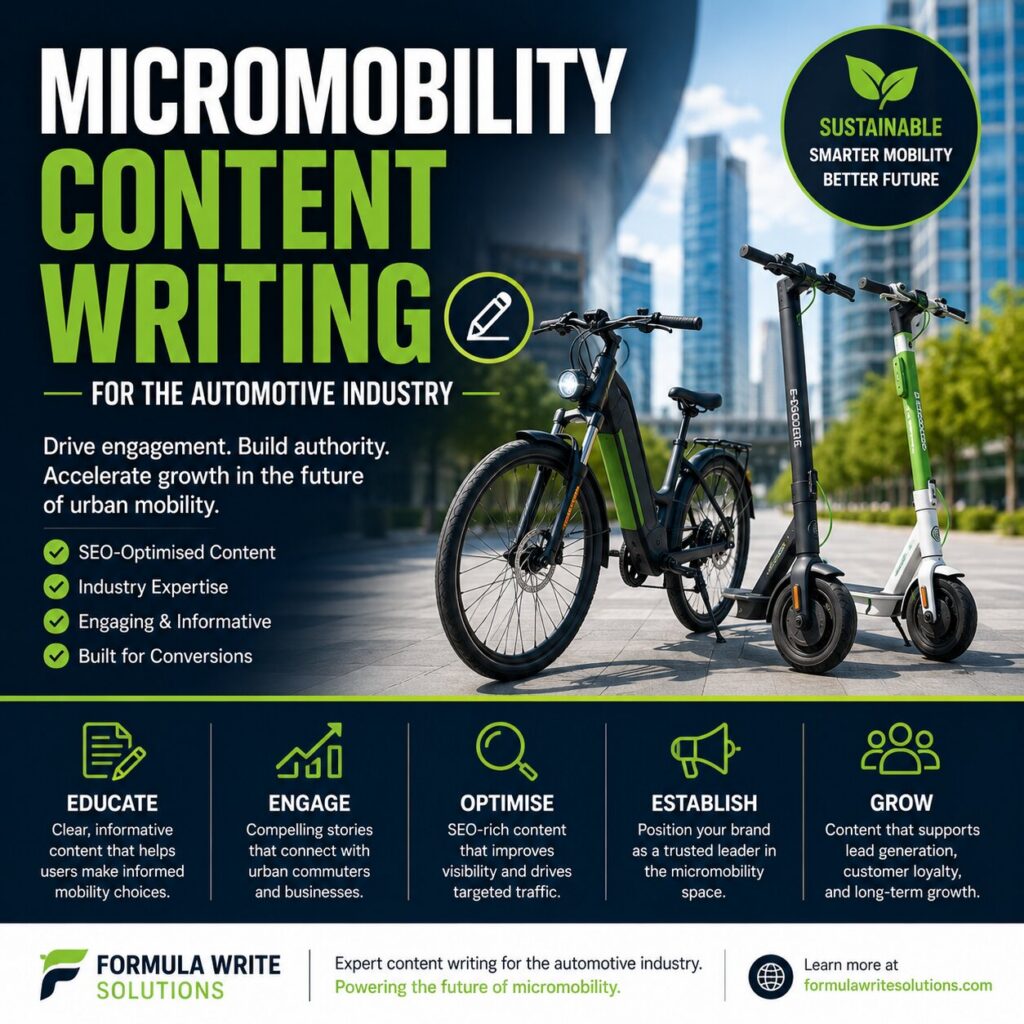 Micromobility Content Writing for the Automotive Industry