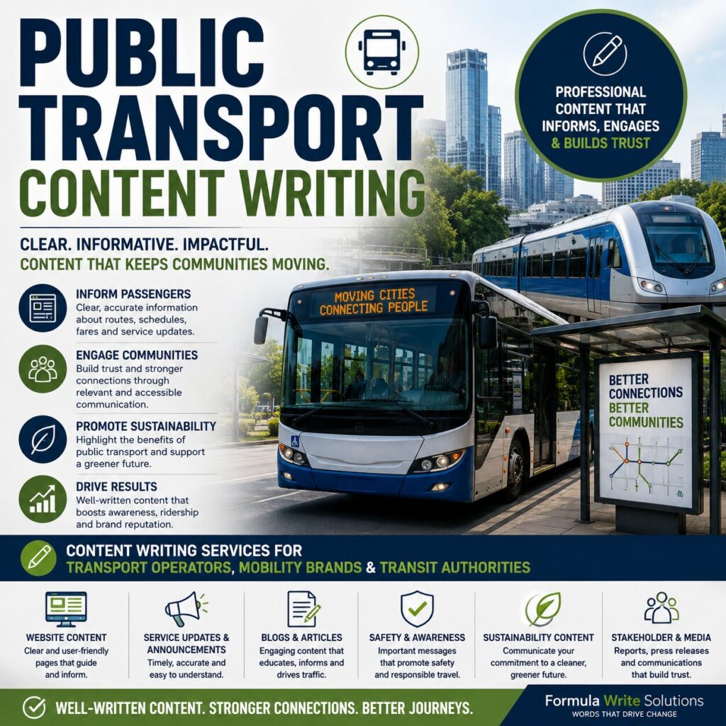 Public Transport Content Writing Services for Transport Operators and Mobility Brands