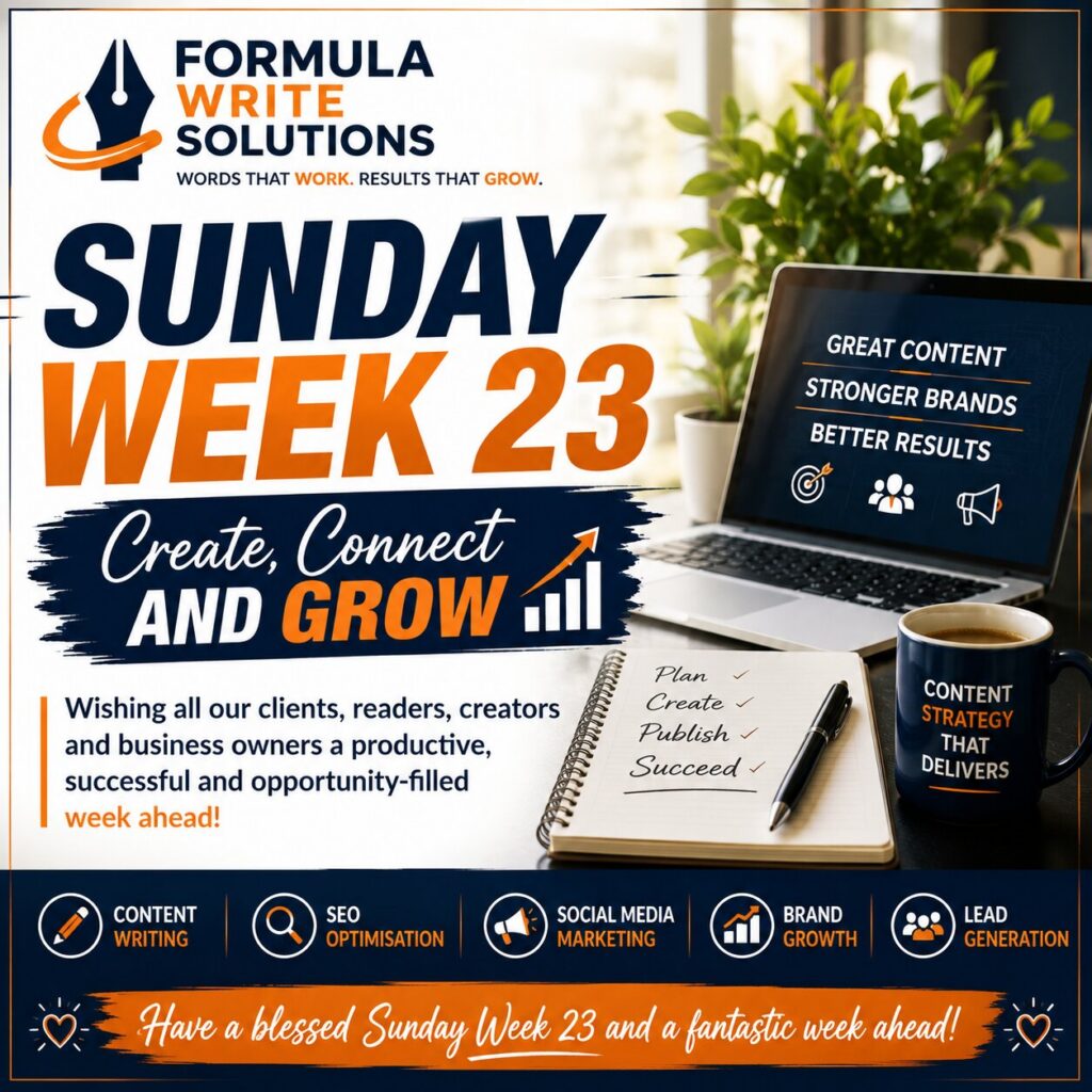 Sunday Week 23: Create, Connect and Grow