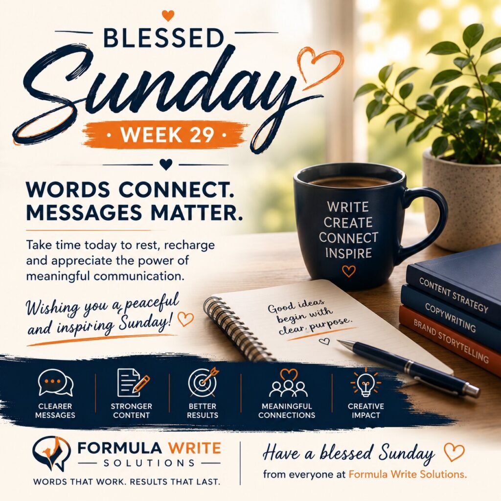 Blessed Sunday Week 29