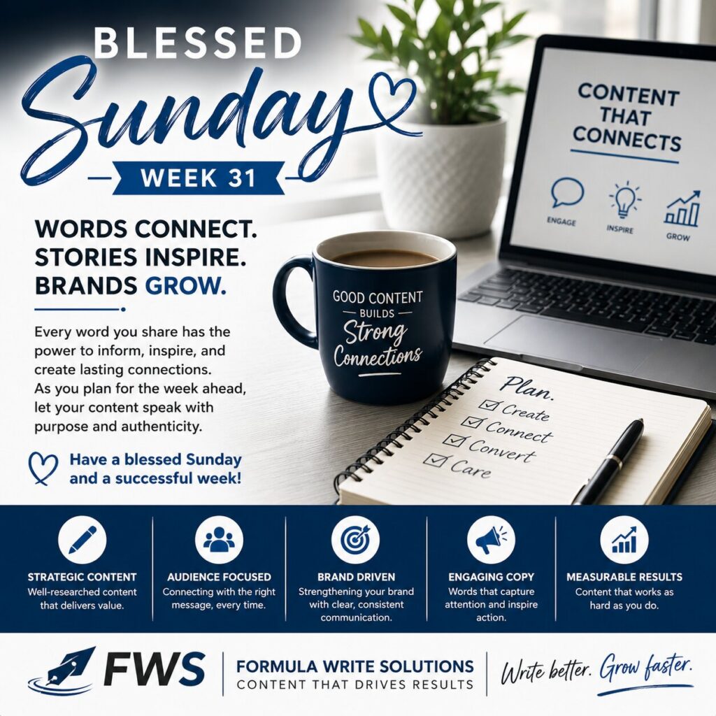 Blessed Sunday Week 31
