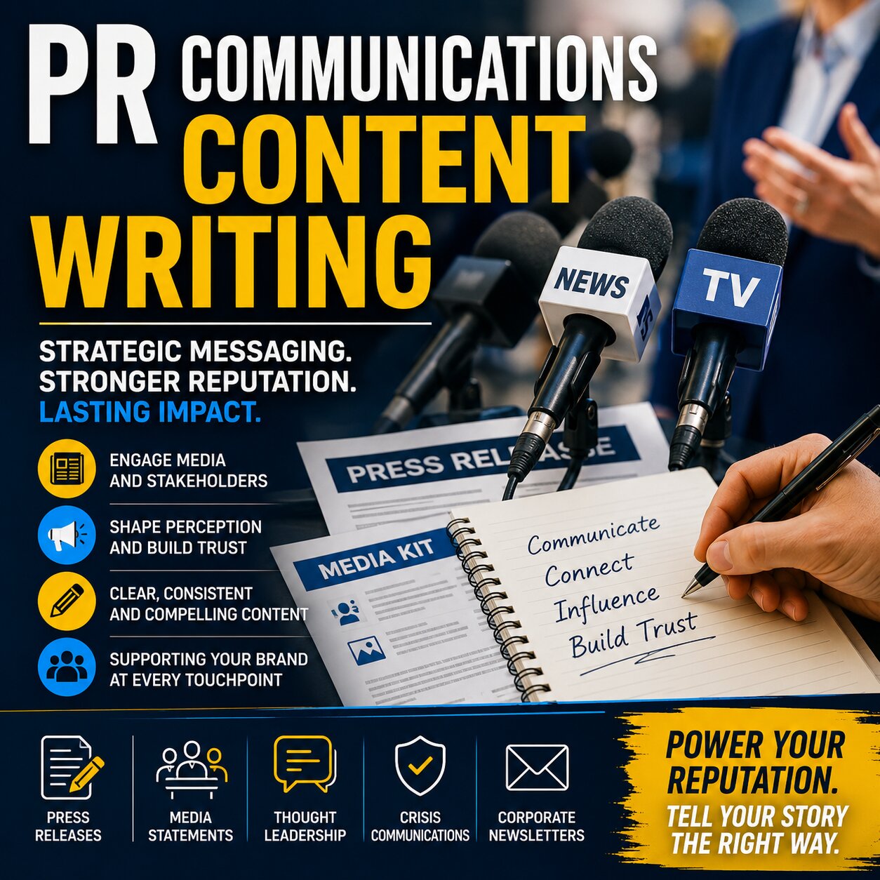PR communications content writing