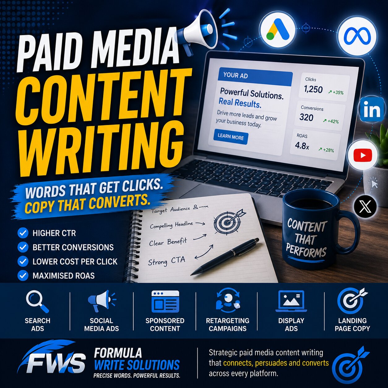 Paid media content writing