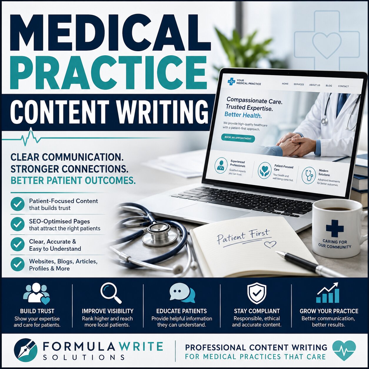medical practice content writing