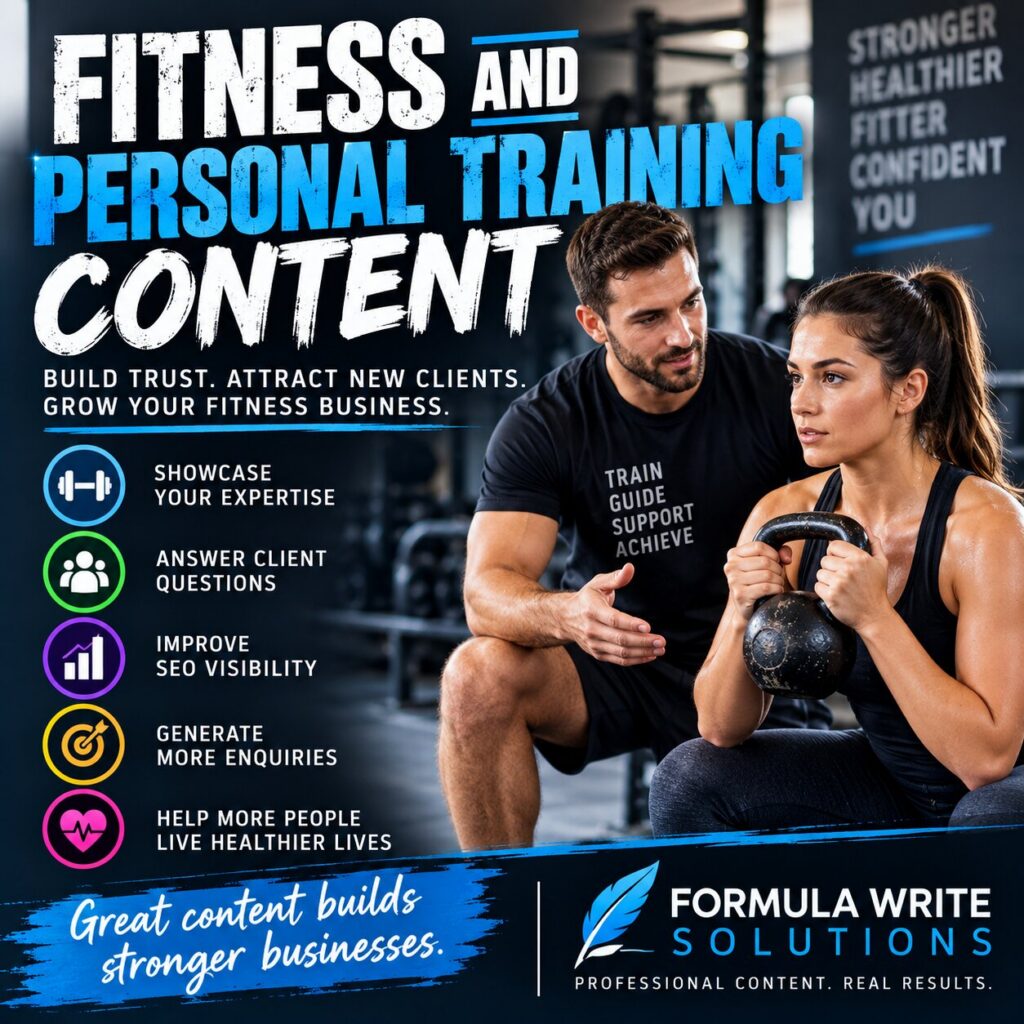 Fitness and personal training content