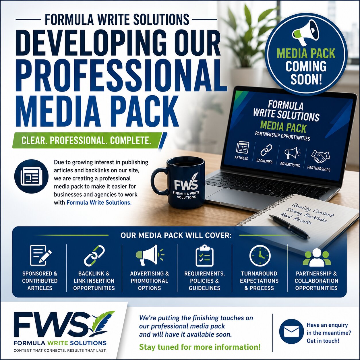 Formula Write Solutions Is Developing a Professional Media Pack