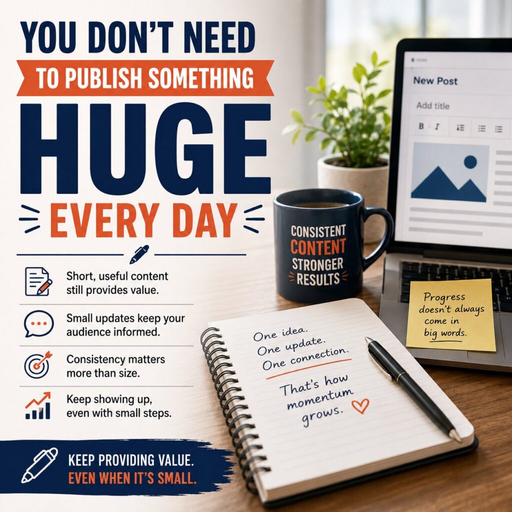 You Don’t Need to Publish Something Huge Every Day