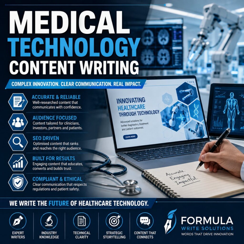 medical technology content writing