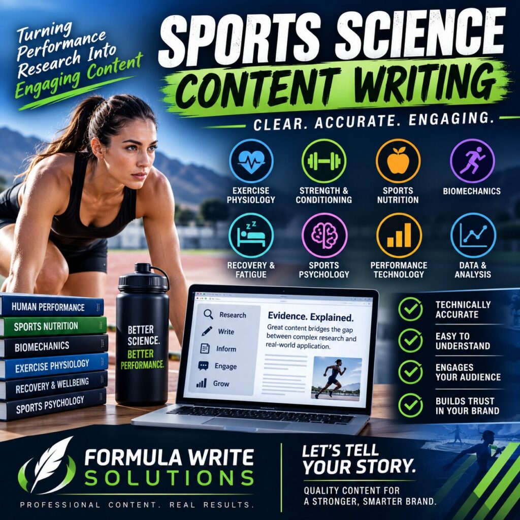 sports science content writing
