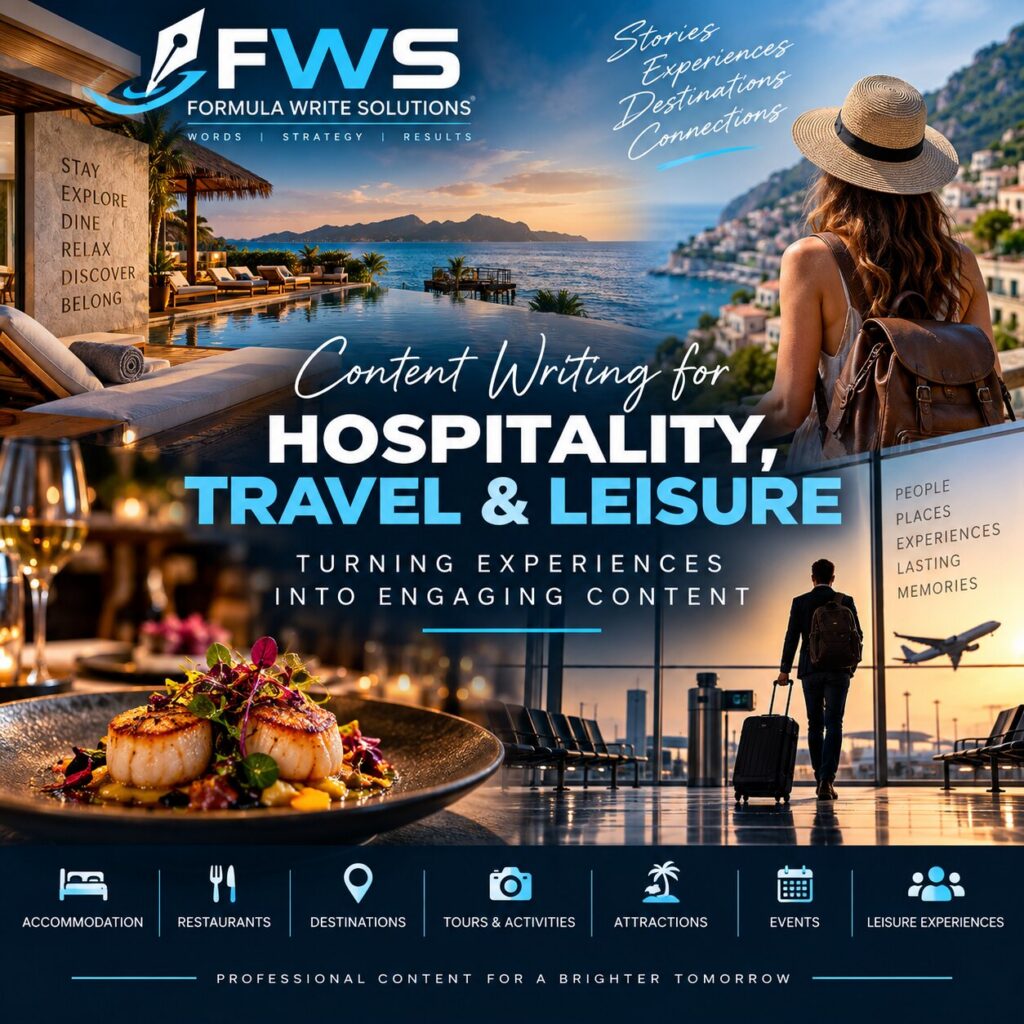 Content Writing for Hospitality, Travel Leisure