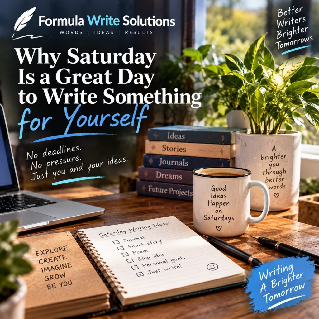 Why Saturday Is a Great Day to Write Something for Yourself